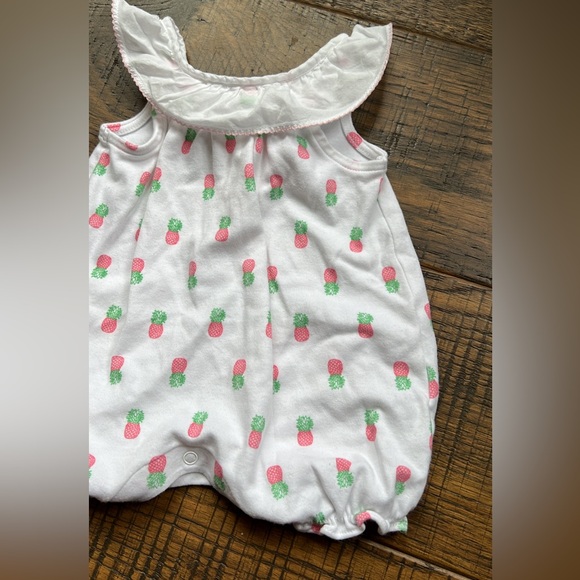 Janie & Jack pineapple romper infant size 0-3 months - Picture 2 of 6